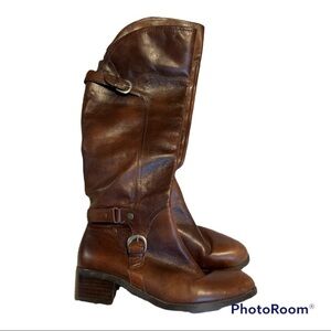 Audrey Brooke Leather Upper Bootsq
